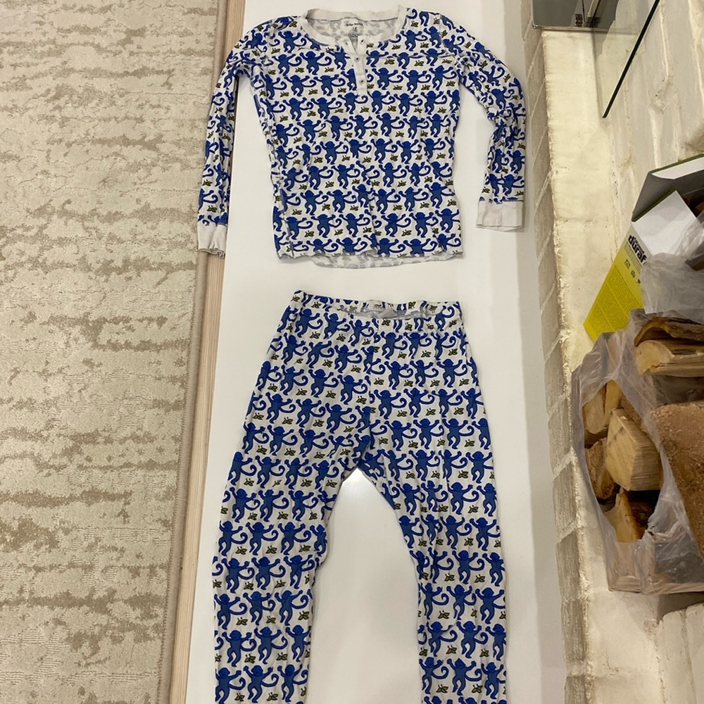 Blue monkey roller rabbit set